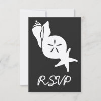 Sommerhäuschen in der schwarzen RSVP-Karte