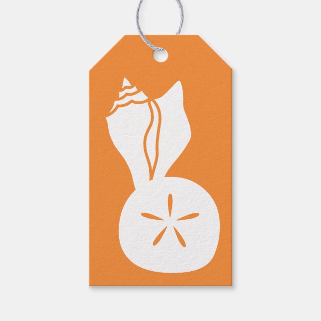 Sommerhäuser in Orange-Geschenkmarke Geschenkanhänger (Vorderseite)
