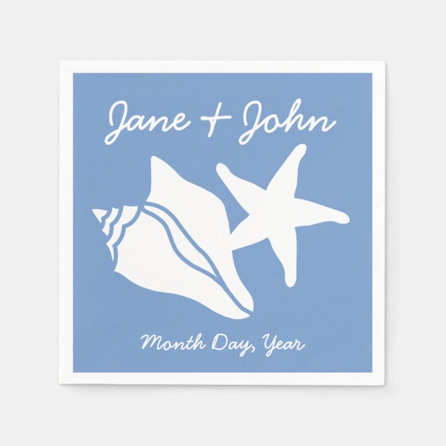 Sommerhäuser in Periwinkle Napkins Serviette (Vorderseite)