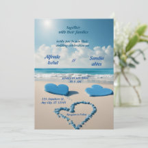 Sommerherzen Strand Ozean Blaue Hochzeit
