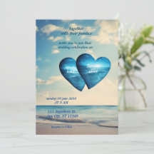 Sommerherzen Strand Ozean Blaue Hochzeit
