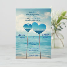 Sommerherzen Strand Ozeanblaue Hochzeit