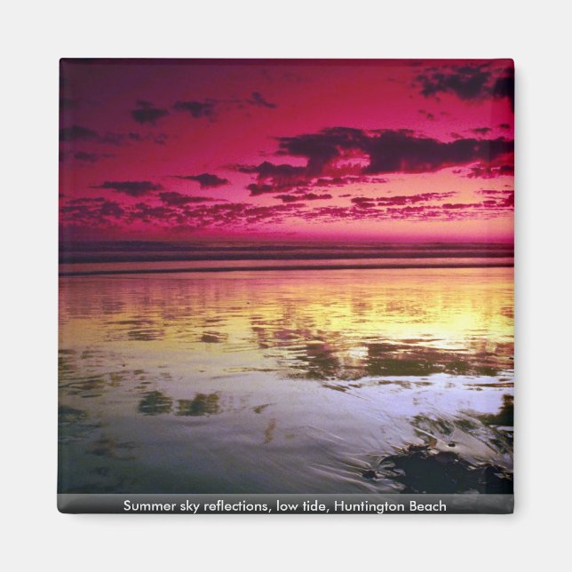 Sommerhimmel, Flut, Huntington Beach Magnet (Vorne)
