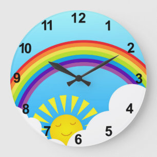 Sommerhimmel Große Wanduhr