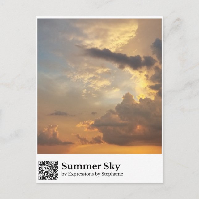 Sommerhimmel Postkarte (Vorderseite)