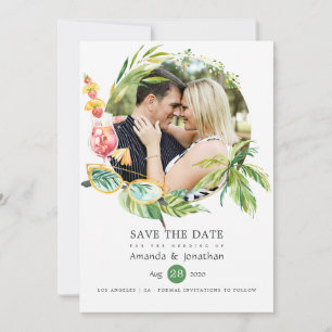 Sommerhochzeit Foto-Collage Save The Date