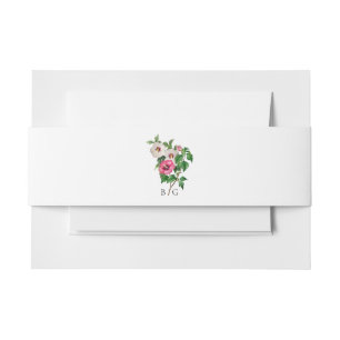 Sommerhochzeit im tropischen Hibiskus Einladungsbanderole