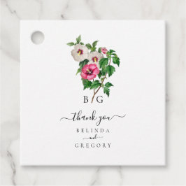 Sommerhochzeit im tropischen Hibiskus Geschenkanhänger