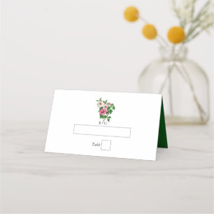 Sommerhochzeit im tropischen Hibiskus Platzkarte