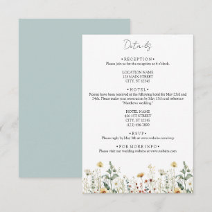Sommerhochzeit in der Wildblume Begleitkarte