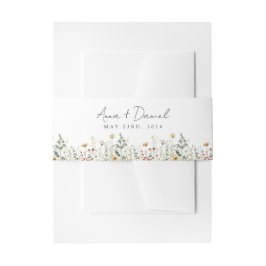 Sommerhochzeit in der Wildblume Einladungsbanderole