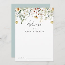 Sommerhochzeit in der Wildblume Hinweiskarte