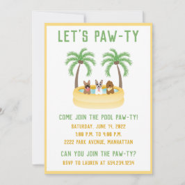 Sommerhunde Schwimmbad Einladung