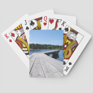 Sommeridyll auf einem einsamen schwedischen Fjord Spielkarten