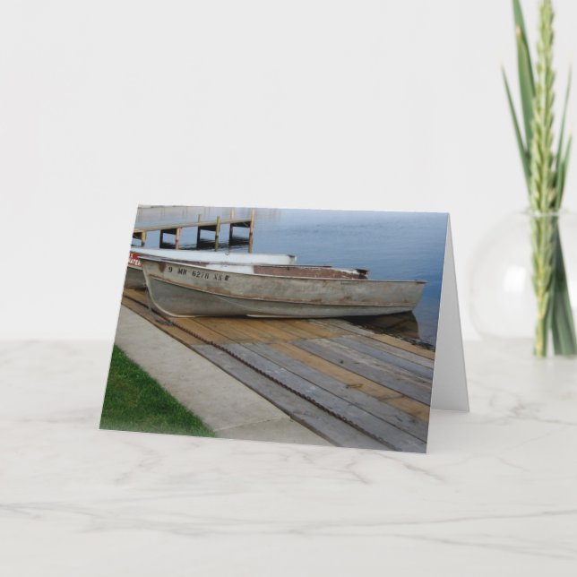 SOMMERKARTE: Lake Harriet, 'Boats Docked'_ Card Karte (Vorderseite)