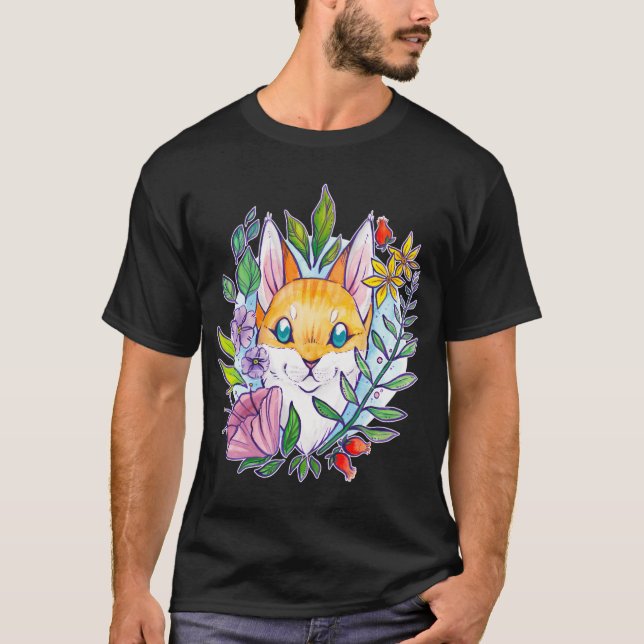 Sommerkatze der Blume T-Shirt (Vorderseite)