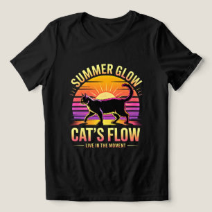 Sommerkatze für Frauen - Lebe im Moment mit süßem Tri-Blend Shirt