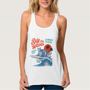 Sommerkatze-Geschenk - Spielendes Surfen für Fraue Tank Top