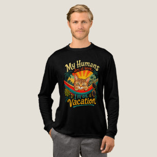 Sommerkatze im Urlaub - Lustige Katzenstrand Tri-Blend Shirt