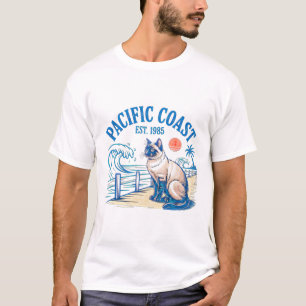 Sommerkatze Retro-Küsten-T-Shirt - 1985 Feline Ges T-Shirt