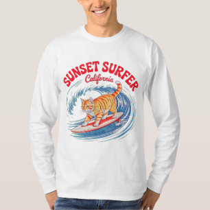 Sommerkatze Retro-Surfer - Cooler kalifornischer S T-Shirt