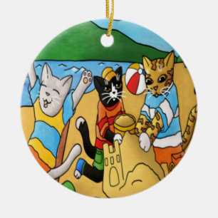 Sommerkatzen Keramik Ornament