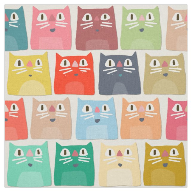 Sommerkatzen Stoff (Muster)