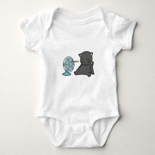 Sommerkatzendesign vor dem Ventilator Hundedesig Baby Strampler
