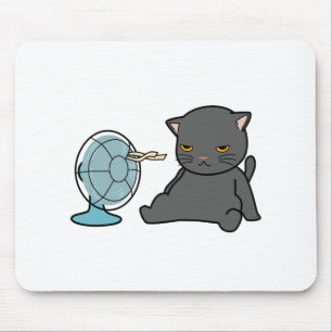Sommerkatzendesign vor dem Ventilator Hundedesig Mousepad