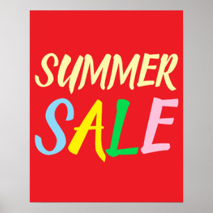 Sommerkauf, Boutique Verkauf Poster