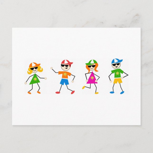 Sommerkinder Postkarte (Vorderseite)