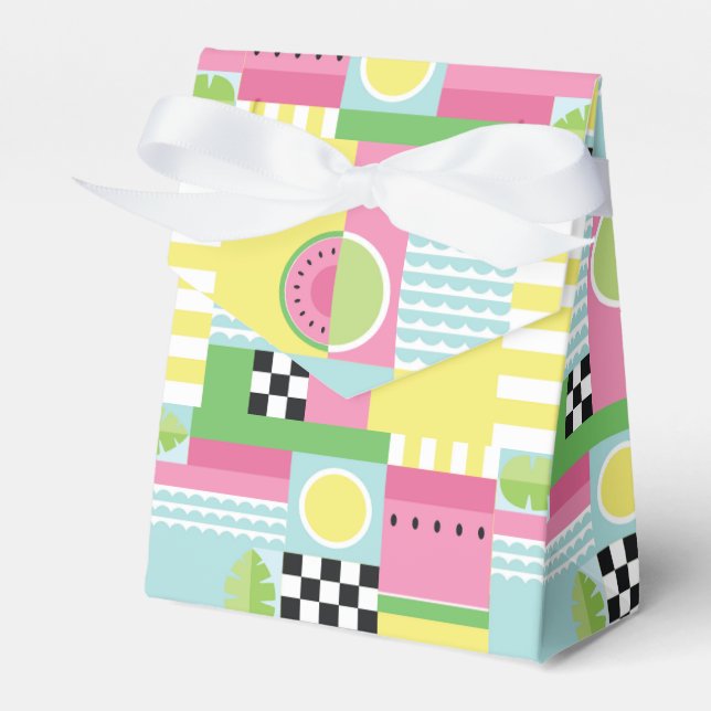 Sommerkleidung, buntes Mosaik Geschenkschachtel (Vorderseite)