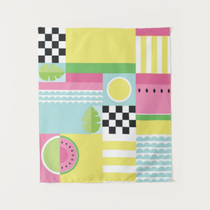 Sommerkleidung, buntes Mosaik Wandteppich