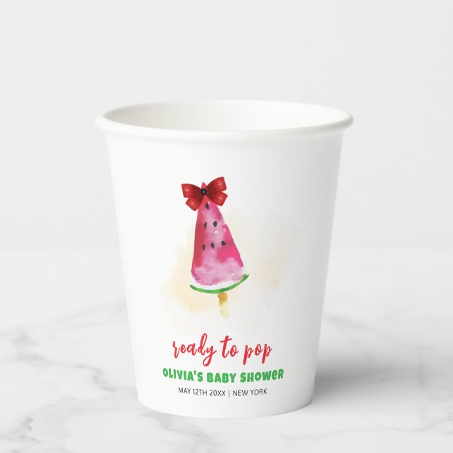 Sommerkleidung zum Pop Eiscreme-Babydusche Pappbecher (Vorderseite)