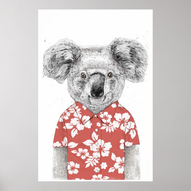 Sommerkoala (rot) poster (Vorne)