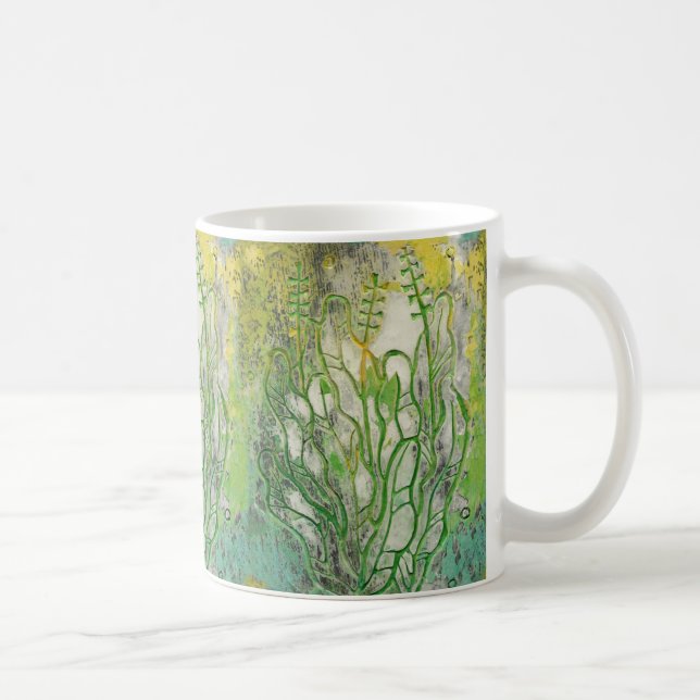 Sommerkräutern, Wildblumen, Blumengelb Kaffeetasse (Rechts)