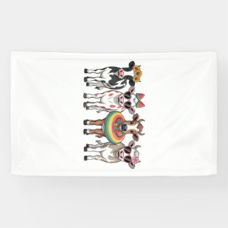 Sommerkühe PNG, Strandfarm Banner