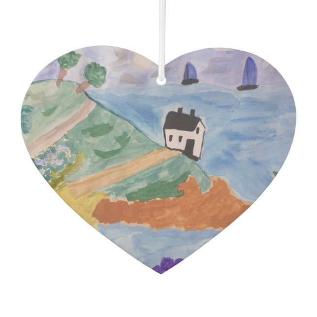 Sommerküste und Blume Air Freshener Autolufterfrischer (Vorderseite)