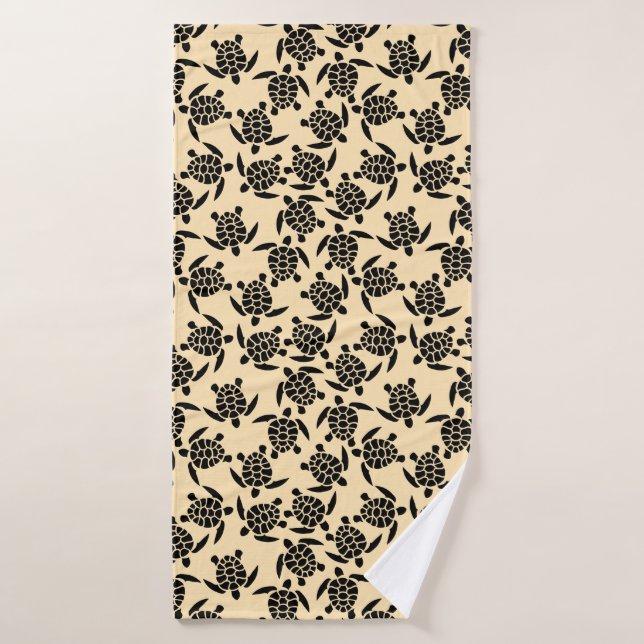 Sommerküstenartig wiederholt Schildkrötenmuster Badehandtuch (Badehandtuch)
