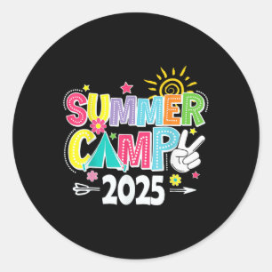 Sommerlager 2025 Sommerferien Matching Fam Runder Aufkleber