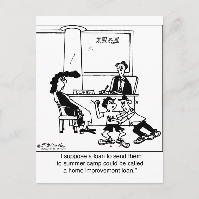 Sommerlager als Zuhause-Verbesserungsdarlehen Postkarte (Vorderseite)