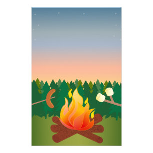 Sommerlager Feuer Hot Dogs und S'mores Flyer