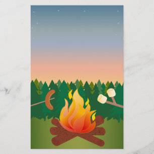 Sommerlager Feuer Hot Dogs und S'mores Flyer