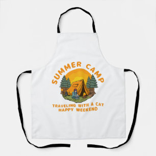 Sommerlager mit Katze Schürze