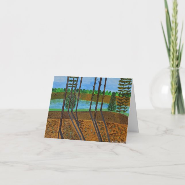 Sommerlandschaft Dankeskarte (Vorderseite)