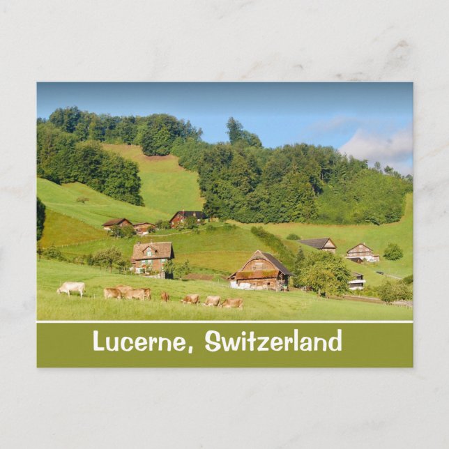 Sommerlandschaft in der Schweiz Postkarte (Vorderseite)