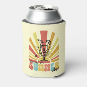 Sommerlaune genießen, Retro-Sonne, Cocktailglas Dosenkühler