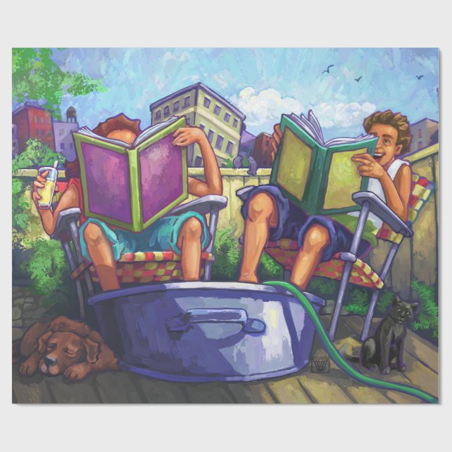 Sommerlektüre Geschenkpapier (Flach)
