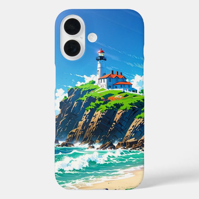 SommerLeuchtturm am Meer Case-Mate iPhone Hülle (Rückseite)