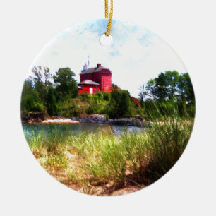SommerLeuchtturm Keramikornament